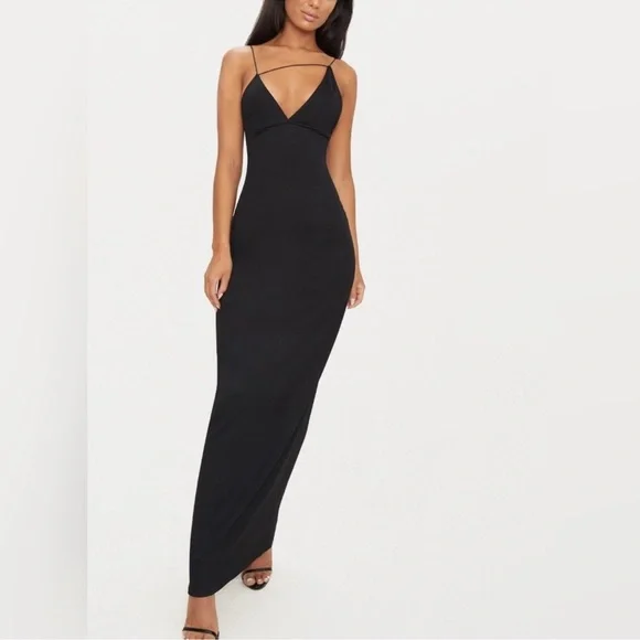 pretty little thing black asymmetric dress Black Irregular Craftsmanship Classic Square Neck Short Sleeve A-Line –  Loveiss